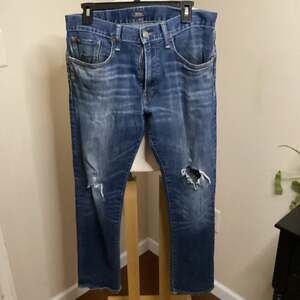 Polo Ralph Lauren Sullivan Slim Distressed Blue Jeans 32x30